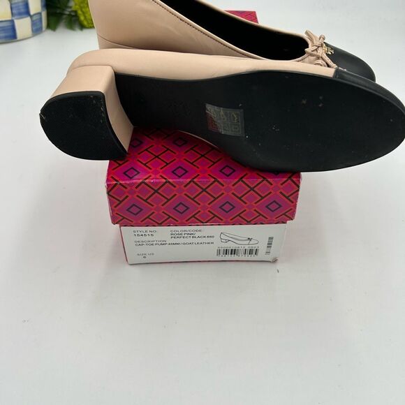 Women’s Tory  Burch cap toe pump 45 millimeter heel size 6 US - Picture 5 of 9